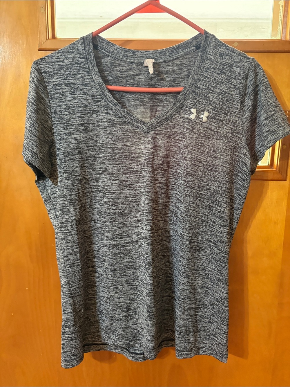 Under Armour Women's Gray Heathered V-Neck Performance Tee